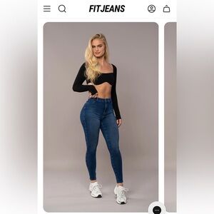 FITJEANS XL women’s 360 V2 high waist deep indigo stretch skinny jeans